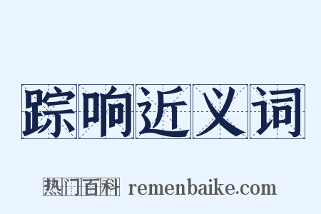 踪响近义词是什么意思的图片